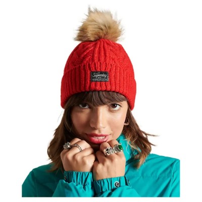 шапка,всички,шапки,superdry,cable,lux,beanie,red,(flame,marl)