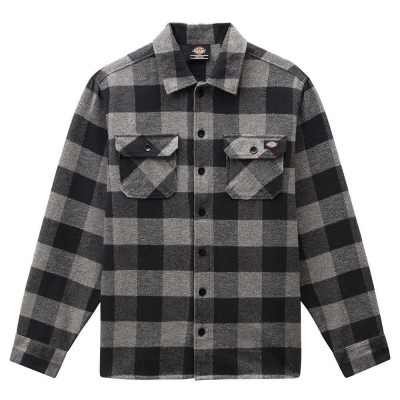 риза,с,дълъг,ръкав,мъжки,ризи,dickies,new,sacramento,long,sleeve,shirt,grey,melange,(grey)