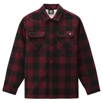 риза,с,дълъг,ръкав,мъжки,ризи,dickies,sherpa,sacramento,long,sleeve,shirt,red,(maroon)