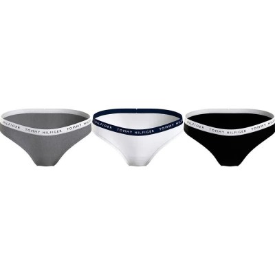 дамско,бельо,дамски,бикини,и,танкини,tommy,hilfiger,cotton,panties,3,units,medium,grey,htr,white,black,(white,black,grey)