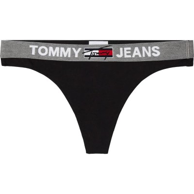 дамско,бельо,дамски,бикини,и,танкини,tommy,jeans,organic,cotton,thong,black,(black)