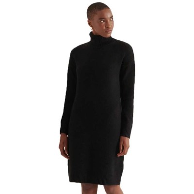 рокля,дамски,поли,и,рокли,superdry,studios,funnel,knit,dress,black