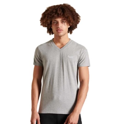 тениска,мъжки,тениски,дамски,тениски,superdry,vintage,logo, embroidered,short,sleeve,v,neck,t,shirt,grey,(grey,marl)