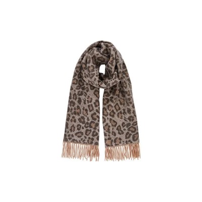 шал,ръкавици,шапки,и,шалове,pieces,jira,wool,scarf,brown,(natural,aop,leo)
