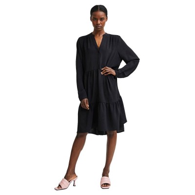 дамска,рокля,дамски,поли,и,рокли,selected,mivia,long,sleeve,short,dress,black