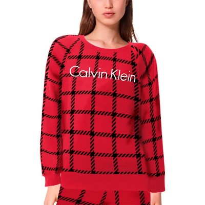 пижама,дамски,пижами,calvin,klein,long,sleeve,pyjama,red,(mens,window,pane,rustic,red)
