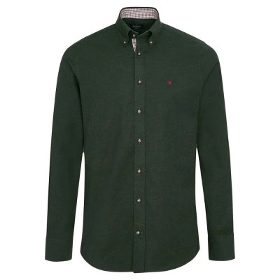 риза,с,дълъг,ръкав,мъжки,ризи,hackett,melange,flannel,multi,long,sleeve,shirt,green,(green)