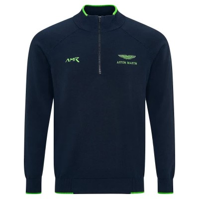 блуза,мъжки,пуловери,hackett,aston,martin,half,zip,sweater,blue