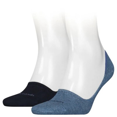 чорапи,мъжки,чорапи,calvin,klein,footie,mid,cut,socks,2,pairs,denim,melange,(blue)