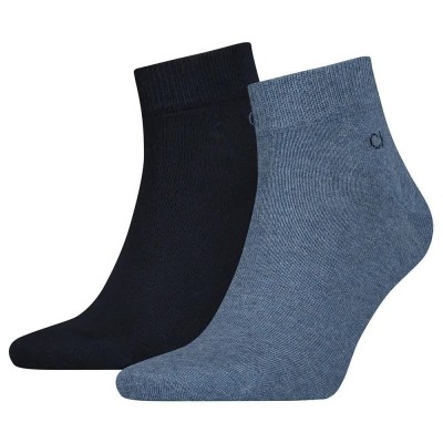 чорапи,мъжки,чорапи,calvin,klein,quarter,short,socks,2,pairs,denim,melange,(blue)