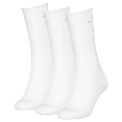 чорапи,дамски,чорапи,calvin,klein,roll,top,socks,3,pairs,white