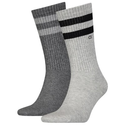 чорапи,мъжки,чорапи,calvin,klein,stripes,socks,2,pairs,light,grey,melange,(grey)