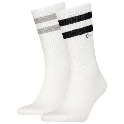 чорапи,мъжки,чорапи,calvin,klein,stripes,socks,2,pairs,white