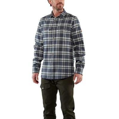 риза,с,дълъг,ръкав,мъжки,ризи,fjällräven,Övik,heavy,flannel,long,sleeve,shirt,dark,navy,buckwheat,brown