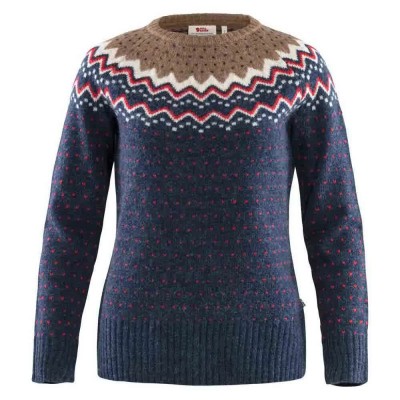блуза,дамски,пуловери,дамски,плетени,дрехи,fjällräven,Övik,knit,sweater,blue,(navy)