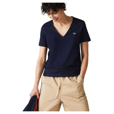 детска,тениска,дамски,тениски,lacoste,tf8392,boy,short,sleeve,v,neck,t,shirt,blue,(marine)