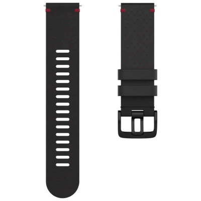 други,аксесоари,polar,22,mm,leather,strap,black,red,(black)