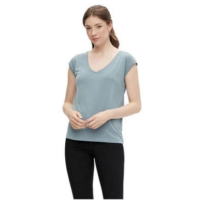 тениска,дамски,тениски,pieces,kamala,short,sleeve,v,neck,t,shirt,trooper,(blue)