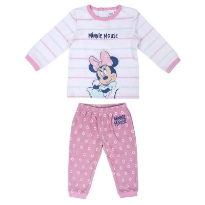 пижама,детски,пижами,disney,minnie,long,sleeve,pyjama,white,(pink)