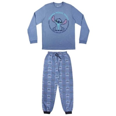пижама,мъжки,пижами,cerdá,stitch,long,sleeve,pyjama,blue,(blue,blue)
