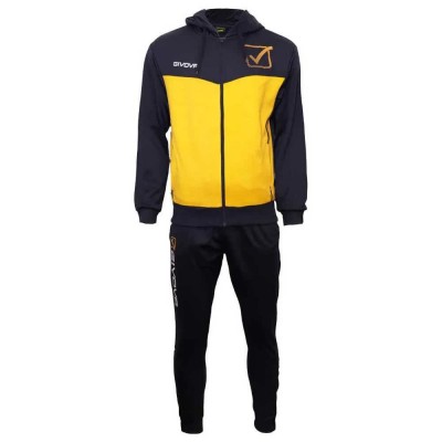анцуг,мъжки,анцузи,givova,visa,melange,tracksuit,blue,melange,yellow,(yellow)