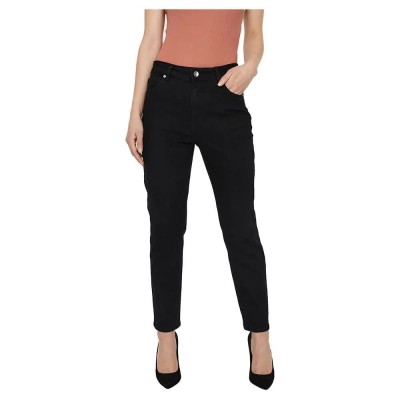 дънки,дамски,панталони,vero,moda,brenda,straight,ankle,gu134,high,waist,jeans,black
