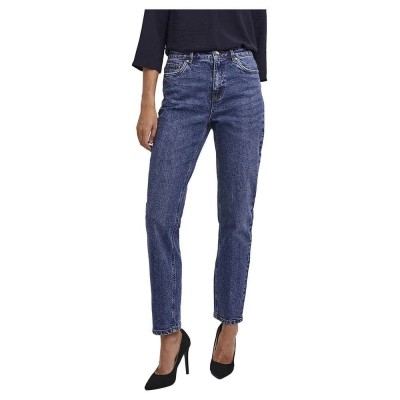 дънки,дамски,панталони,vero,moda,brenda,straight,ankle,gu390,high,waist,jeans,blue