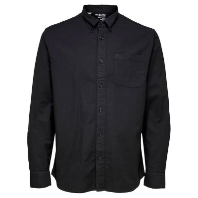 риза,с,дълъг,ръкав,мъжки,ризи,selected,egrick,ox,flex,long,sleeve,shirt,black,(black)