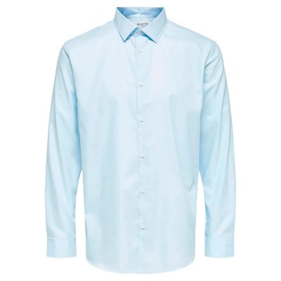 риза,с,дълъг,ръкав,мъжки,ризи,selected,ethan,classic,slim,long,sleeve,shirt,light,blue,(white)