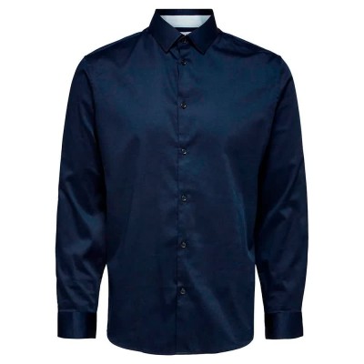 риза,с,дълъг,ръкав,мъжки,ризи,selected,flex,park,slim,long,sleeve,shirt,dark,sapphire,(blue)