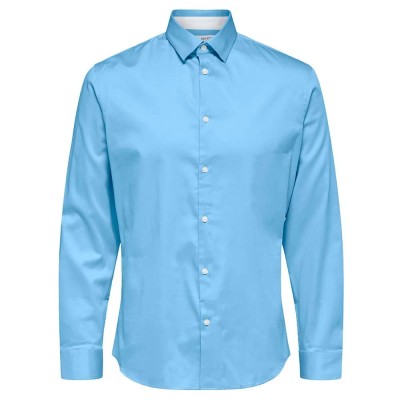 риза,с,дълъг,ръкав,мъжки,ризи,selected,flex,park,slim,long,sleeve,shirt,light,blue,(blue)