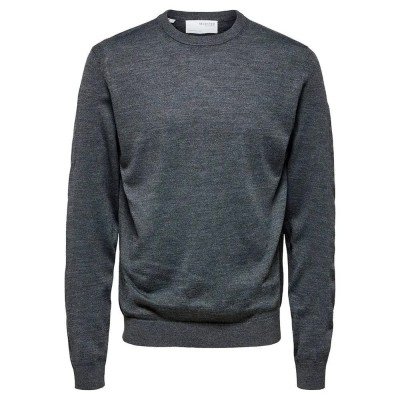 блуза,мъжки,пуловери,selected,town,merino,coolmax,knit,sweater,grey