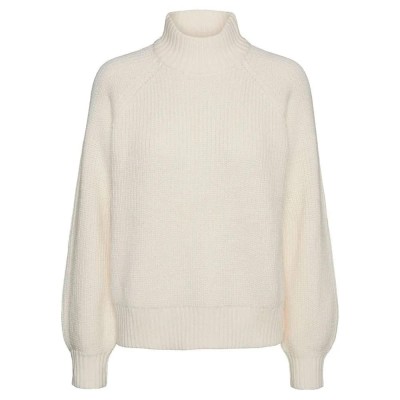 блуза,дамски,пуловери,дамски,плетени,дрехи,noisy,may,timmy,high,neck,sweater,white,(sugar,swizzle)