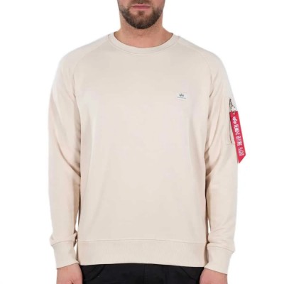 блуза,мъжки,пуловери,alpha,industries,x,fit,sweatshirt,white,(jet,stream,white)