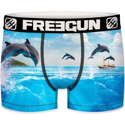 боксерки,мъжко,бельо,freegun,boxers,dolphins,(blue)