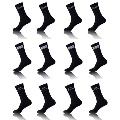 чорапи,мъжки,чорапи,kappa,t710,socks,12,pairs,black,(black)