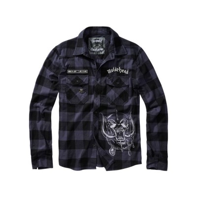 риза,с,дълъг,ръкав,мъжки,ризи,brandit,motörhead,long,sleeve,shirt,black,grey