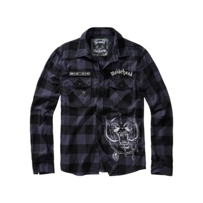 риза,с,дълъг,ръкав,мъжки,ризи,brandit,motörhead,long,sleeve,shirt,black,grey,(black,grey)