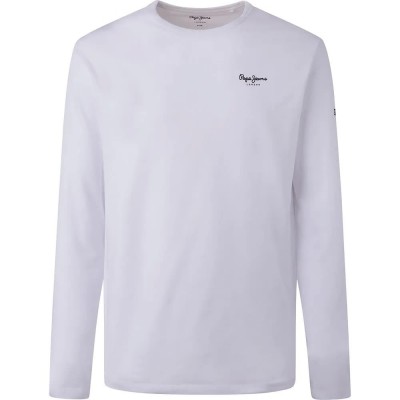 тениска,мъжки,тениски,pepe,jeans,original,basic,2,long,sleeve,t,shirt,white,(white)