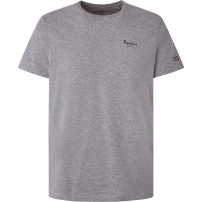 тениска,мъжки,тениски,pepe,jeans,original,basic,3n,short,sleeve,t,shirt,grey,marlange,(grey)