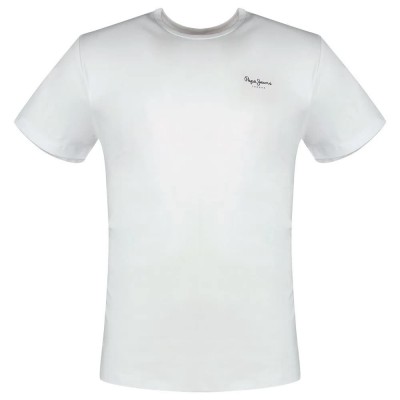 тениска,мъжки,тениски,pepe,jeans,original,basic,3n,short,sleeve,t,shirt,white