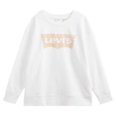 блуза,дамски,блузи,levi´s,®,plus,graphic,standard,sweatshirt,white,(crew,wavy,bw,fill,white)