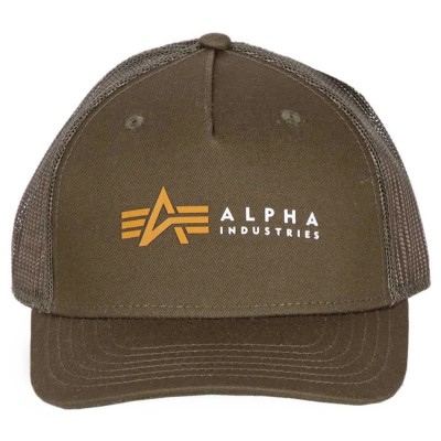 шапка,всички,шапки,alpha,industries,alpha,label,trucker,cap,green,(dark,olive)
