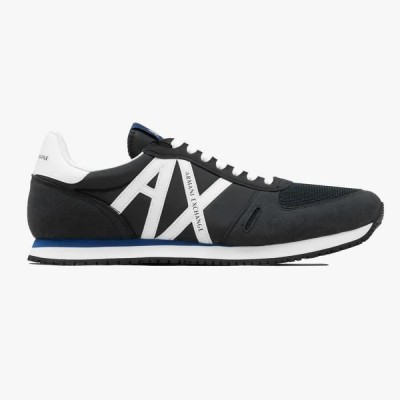 маратонки,мъжки,маратонки,armani,exchange,retro,runner,trainers,black