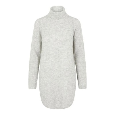 блуза,дамски,пуловери,дамски,плетени,дрехи,pieces,ellen,high,neck,sweater,light,grey,melange,(grey)