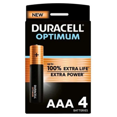 батерии,duracell,optimun,aaa,lr03,alkaline,battery,4,units,black,(black,orange)