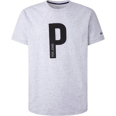 тениска,мъжки,тениски,pepe,jeans,agostino,t,shirt,natural,(grey)