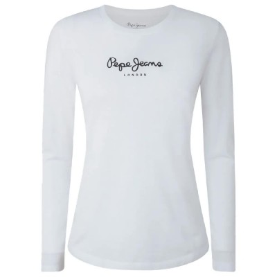 тениска,дамски,тениски,pepe,jeans,new,virginia,long,sleeve,t,shirt,white,(white)