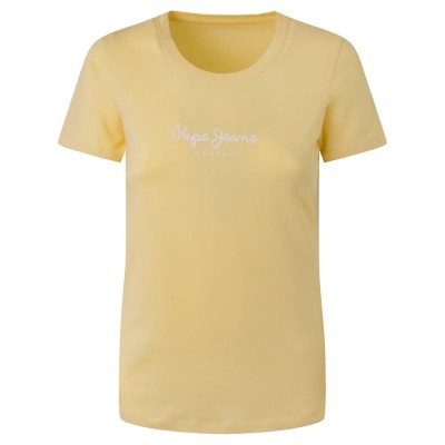 тениска,дамски,тениски,pepe,jeans,new,virginia,short,sleeve,t,shirt,cornish,(yellow)