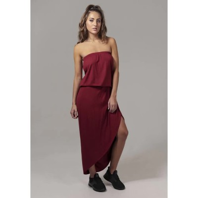 рокля,дамски,поли,и,рокли,urban,classics,vicoe,bandeau,dress,bordeaux,(red)